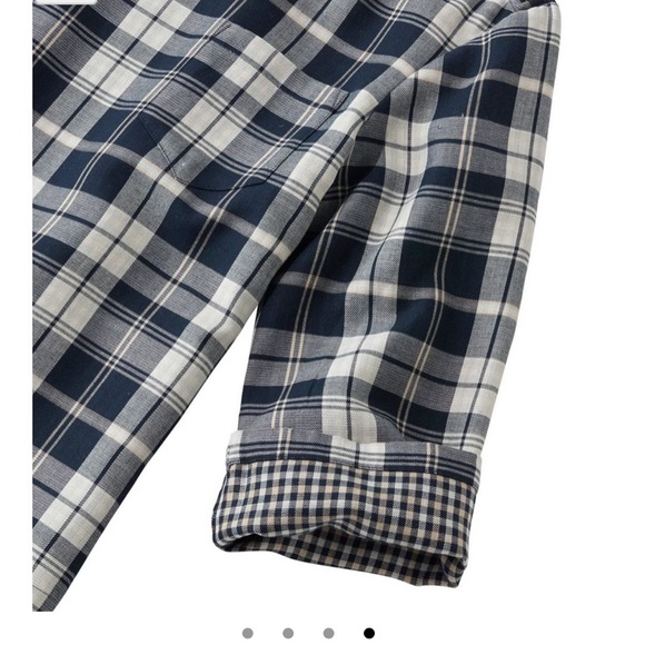 LL Bean Cozy Plaid Flannel Popover 100% cotton - Picture 3 of 10